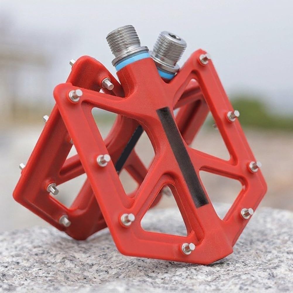 TC4 - Par de pedales de bicicleta ligeros de 170 g, plataforma de nailon antideslizante para bicicletas plegables, rodamientos autolubricantes sellados para bicicleta de montaña, color negro