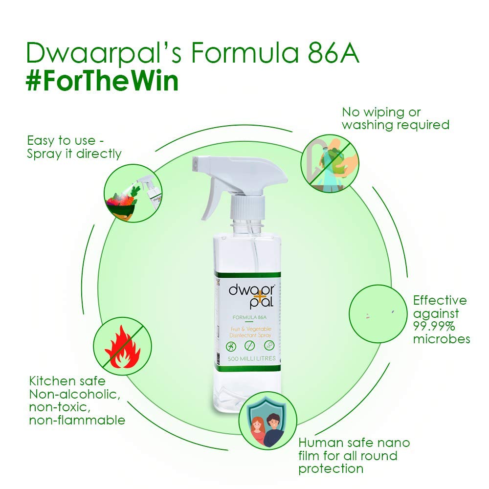 Dwaarpal Formula 86A Fruit and Vegetable Disinfectant Spray/Non