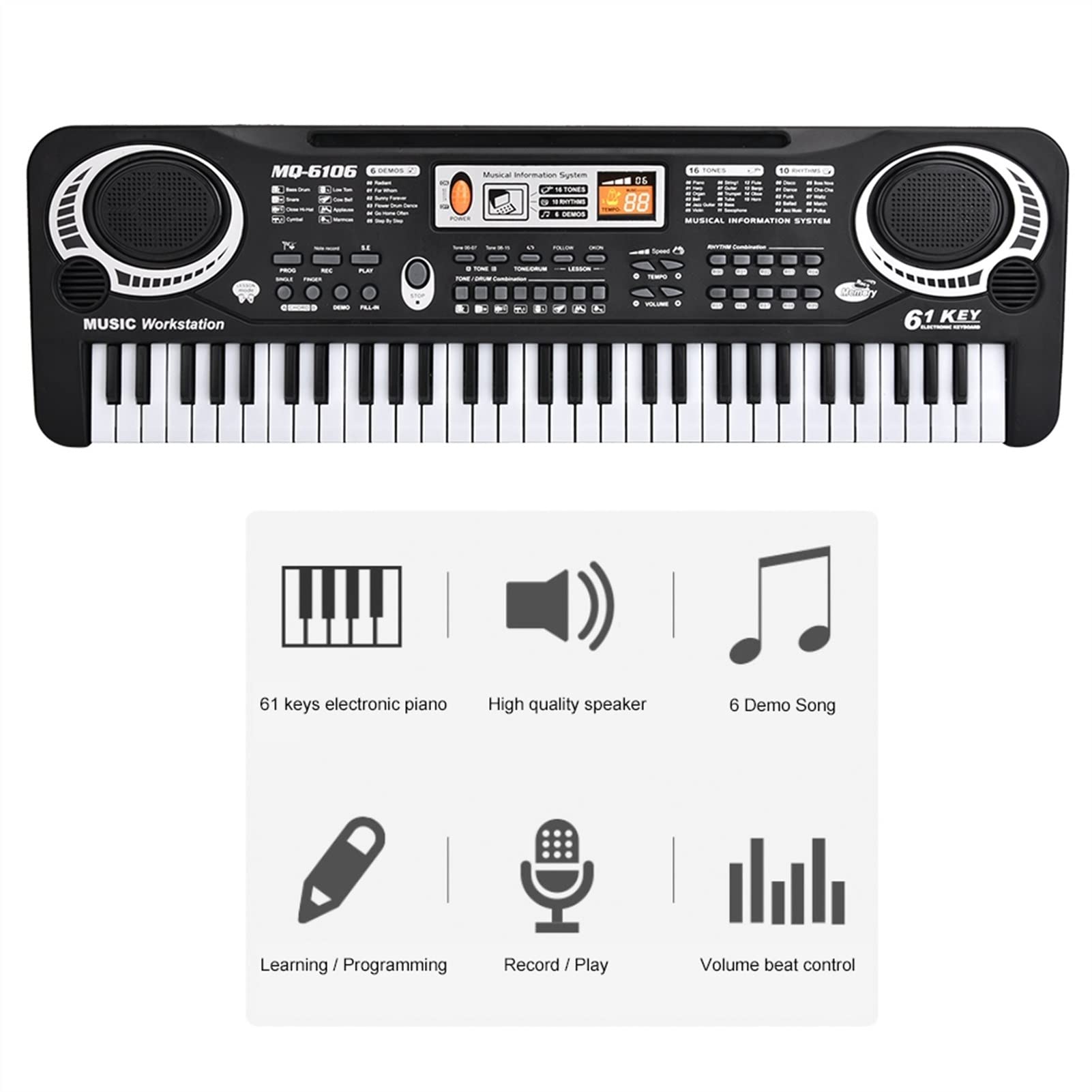 Tastiera Digitale Elettrica A 61 Tastie Di Piano Musicale Per Pianoforte Tastiera Elettronica Tastiera Pianoforte