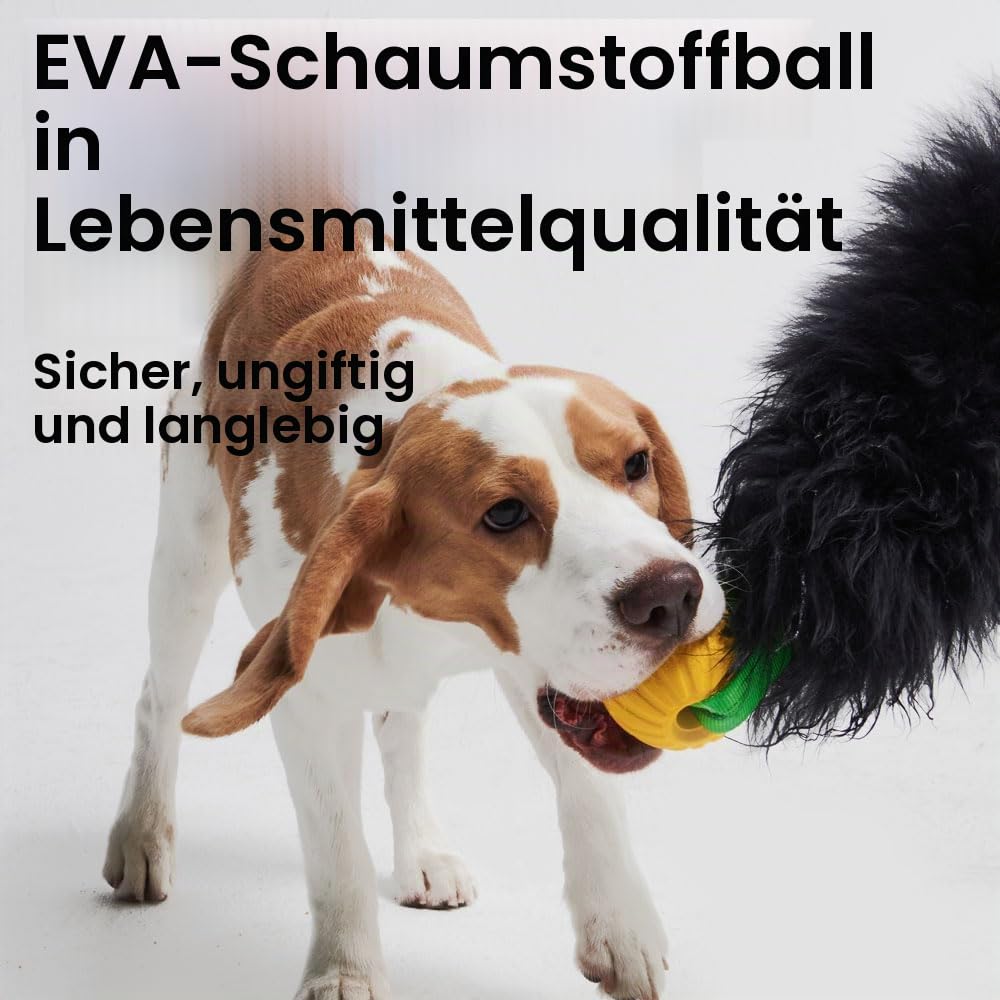 HOWGO Bungee-Chaser-Spielzeug für Hunde, 100% Schaffell, Bungee-Chaser-Spielzeug, Seil-Fogy, Zerrspielzeug für alle Rassen