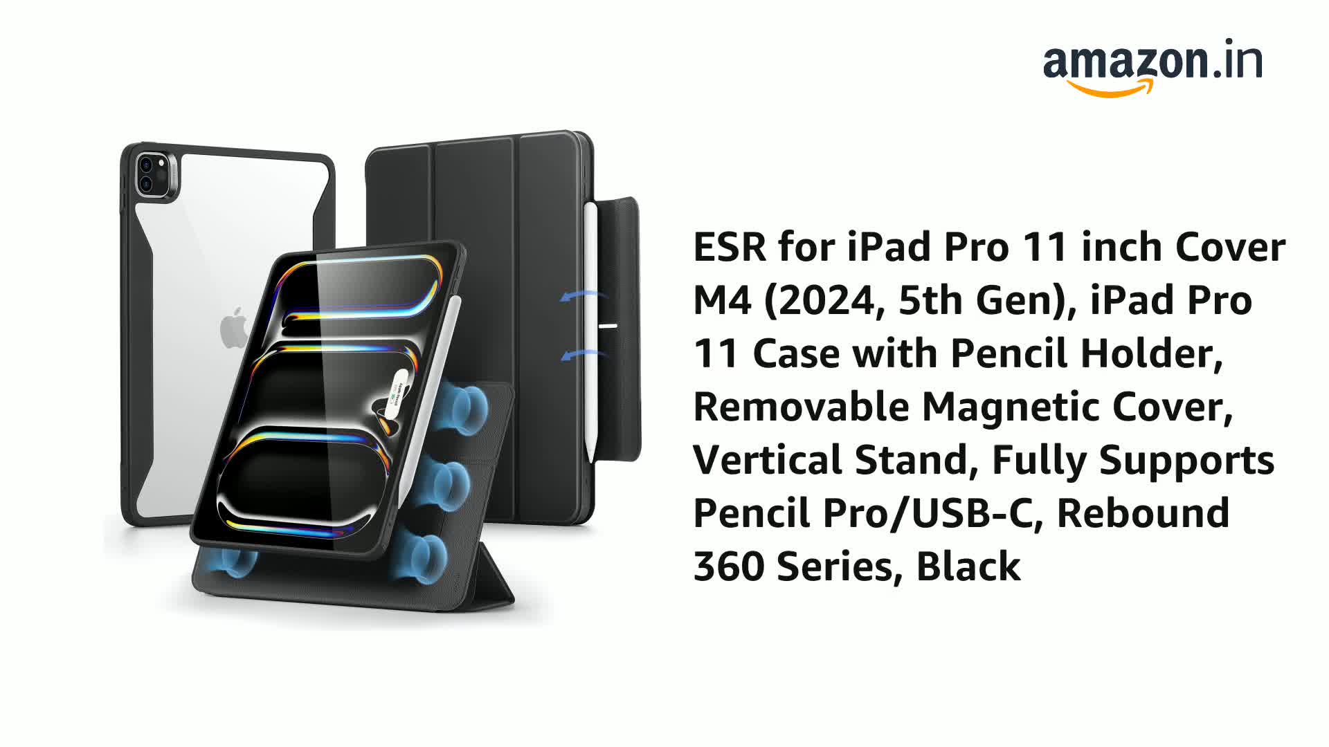 ESR for iPad Pro 11 Inch Case M5/M4, iPad Pro 11 Cover 2025/2024