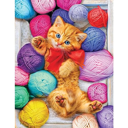 RoseArt - Kodak Premium - Cuddly Yarn Box - 100 Piece Jigsaw Puzzle for Adults