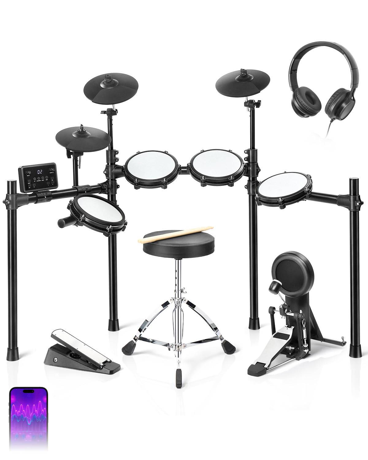 Ktaxon Electric Drum Set, Electronic Drum Set with