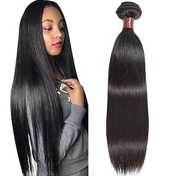 26: Angie Queen Hair Peruvian Virgin Hair Straight Remy Human Hair 26 Inch One Bundle Weave 100% Unprocessed Hair Extensions Natural Color (One Bundle)