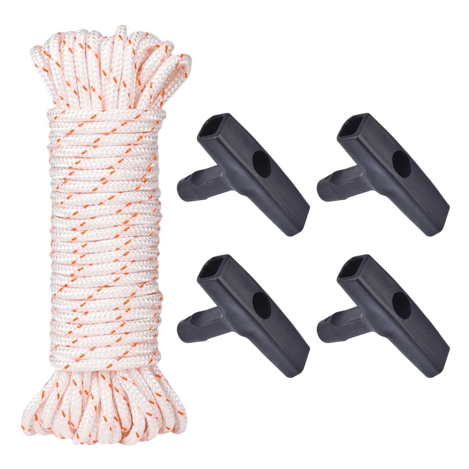 Recoil Starter Rope 1Meter Lawns Pull Cord with Starter Handle Replacement for Lawns Chainsaw Trimmer Edger Recoil Handle