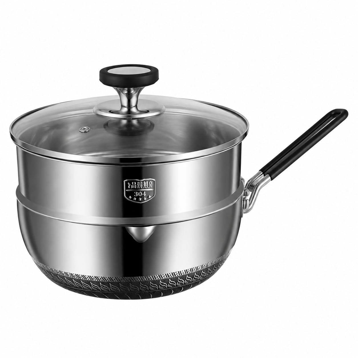Menaje Camping Set Cocina, Olla y sartén con asa Plegable, para Senderismo y, 2