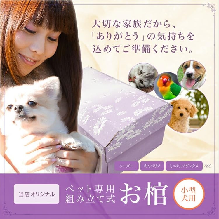 Amazon | ペットセレモニー 紫苑 ペット用 棺 棺桶 小型犬用
