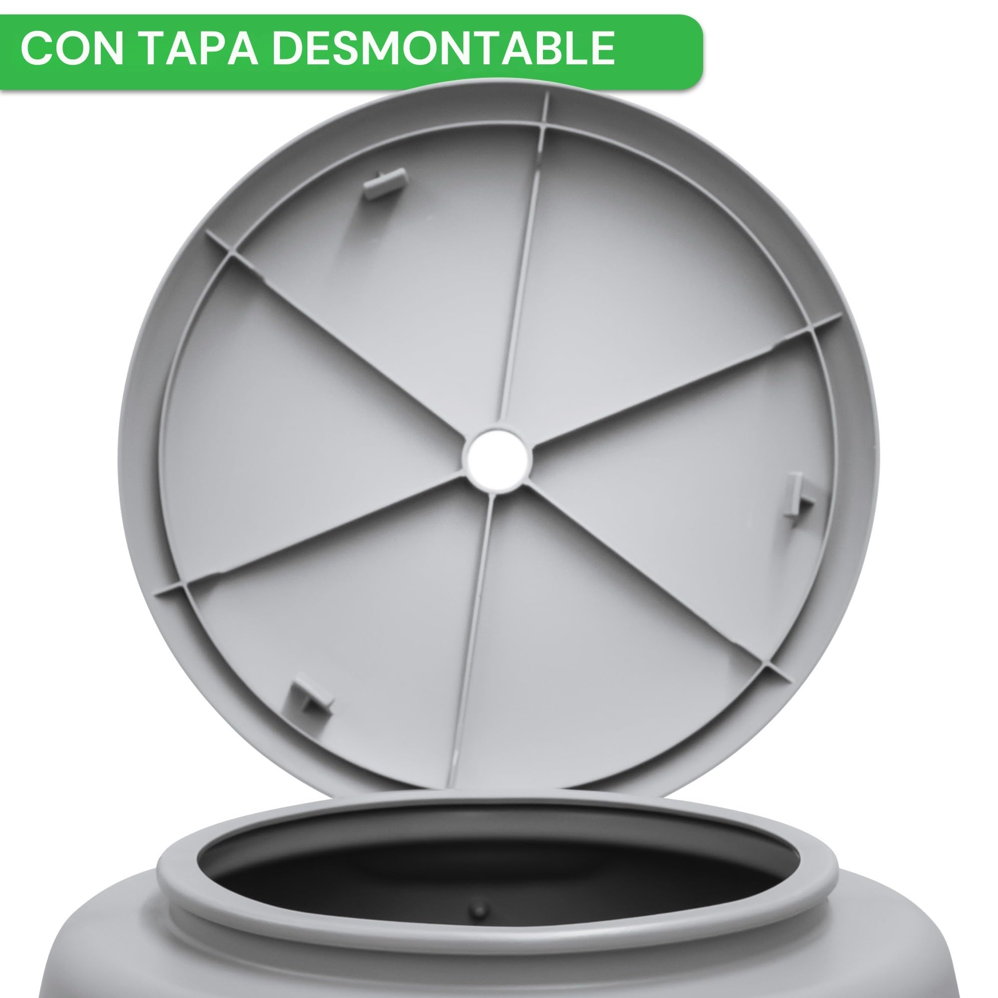 YourCasa CircleTower - Barril de lluvia (110 L, con pie, tapa y grifo, plástico a prueba de heladas, depósito de agua de lluvia, para jardín, colector de lluvia, color gris)
