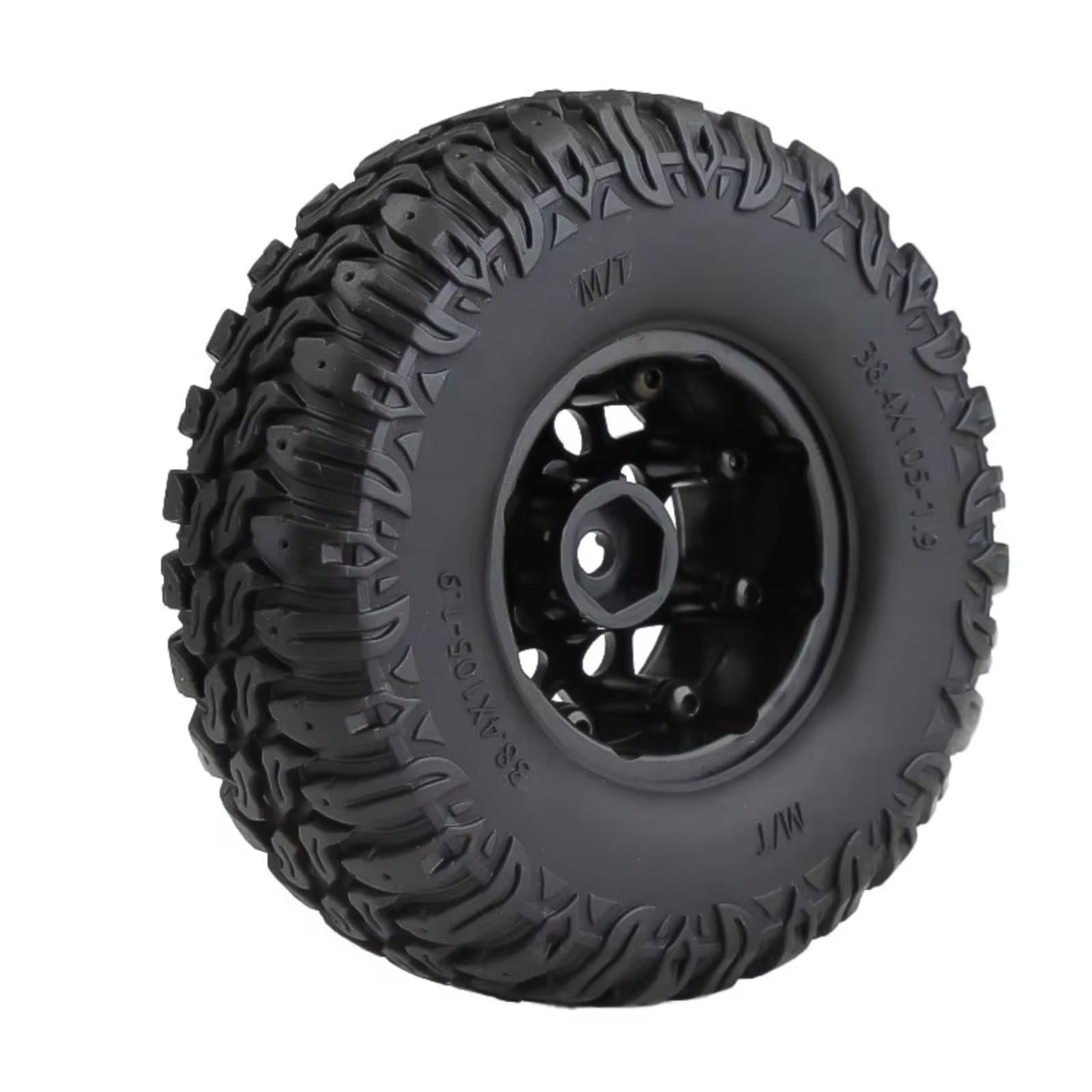 para Axial para SCX10 AX10 para Wraith 90048 90018 CC01 para Rock 1/10 4 Uds 105mm 1,9 Pulgadas Llantas Rueda Beadlock Neumático Goma RC Crawler
