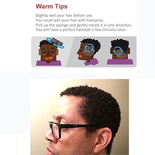 Miniatura 4 de Esponja de cepillo para el cabello Magic Twist de la marca RioRand, con agujeros de 0.39 pulgadas