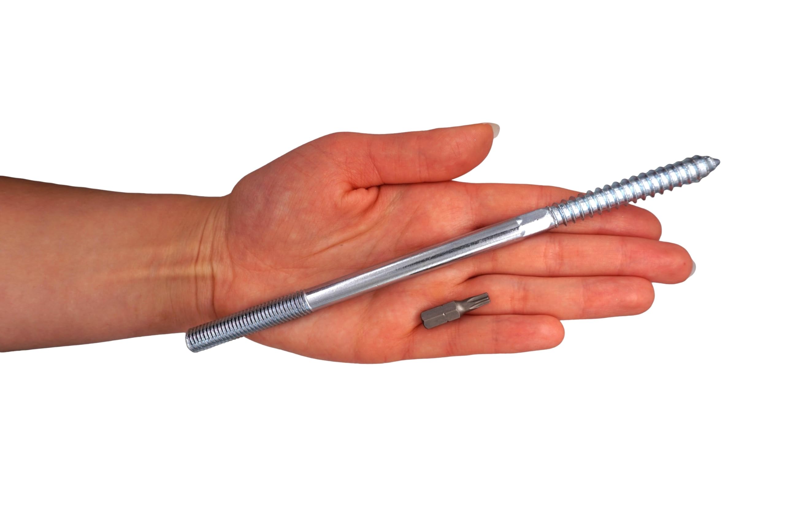 SKIR'CO (20 piezas) Pernos de suspensión M10 x 200 mm, tornillos de pasador de rosca de doble extremo, pernos de doble cabeza