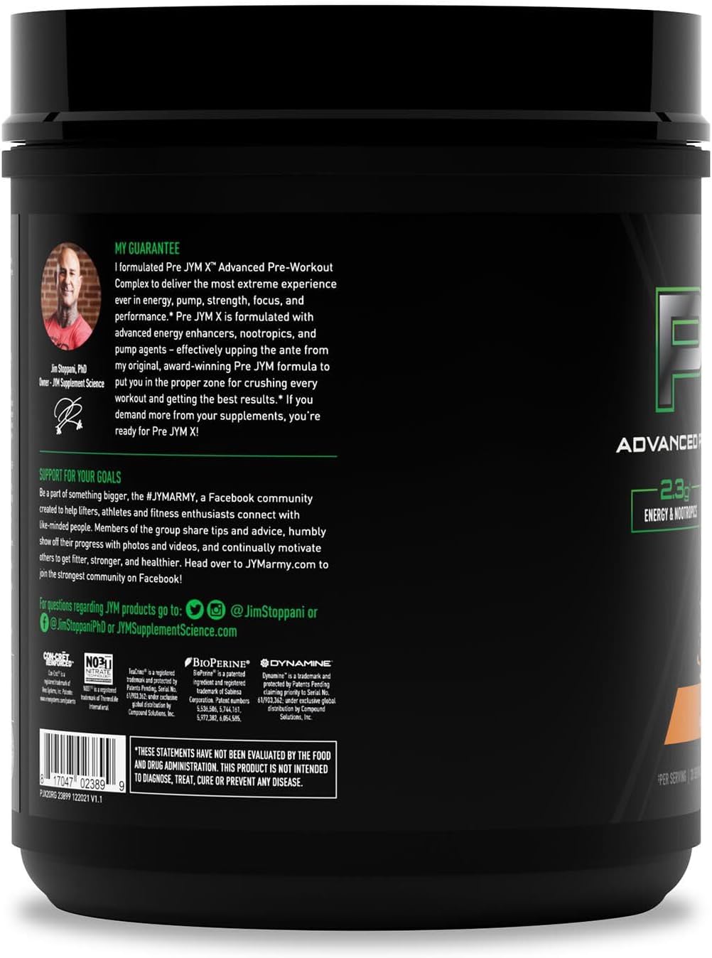 Pre JYM X Rise N' Grind Advanced Pre-Workout Powder Massive Pumps, Citrulline Nitrate, Dynamine, NO3T Betaine, BCAA’s, Nootropics, Creatine, Beta-Alanine, JYM Supplement Science, 20 Servings