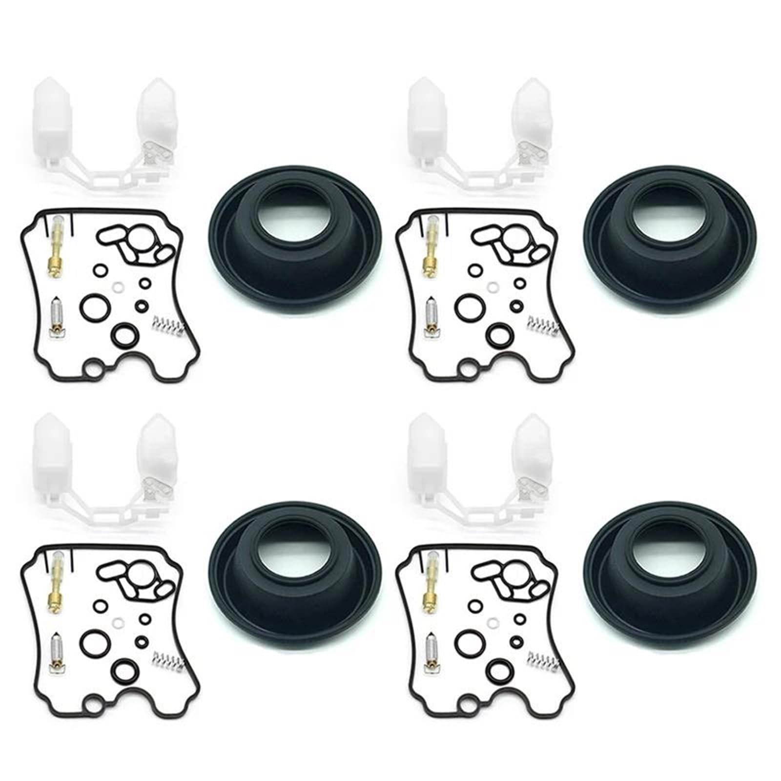 Kit Reparación Carburador Para Yamaha YZF750R YZF750 YZF 750 R 1993-1998 | Kit reparación carburador membrana diafragma vacío, válvula flotante, 4 juegos, pieza carburador(Color4)