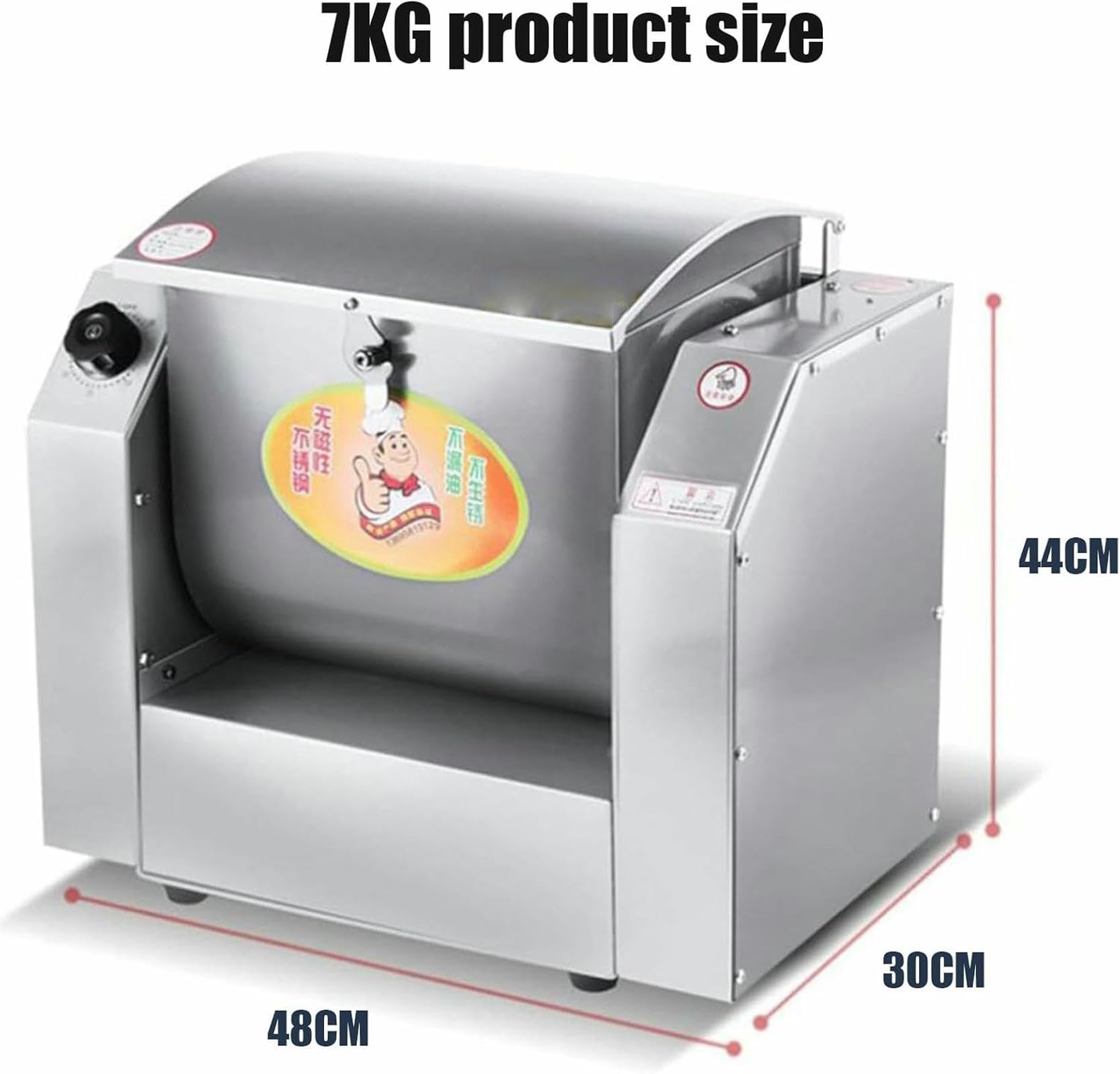 1500 W in Acciaio Inossidabile in Acciaio Inossidabile, 75 kg/h, Stampante Commerciale, per Fare Pasta E Pizza, con Funzionalità di Temporizzazione