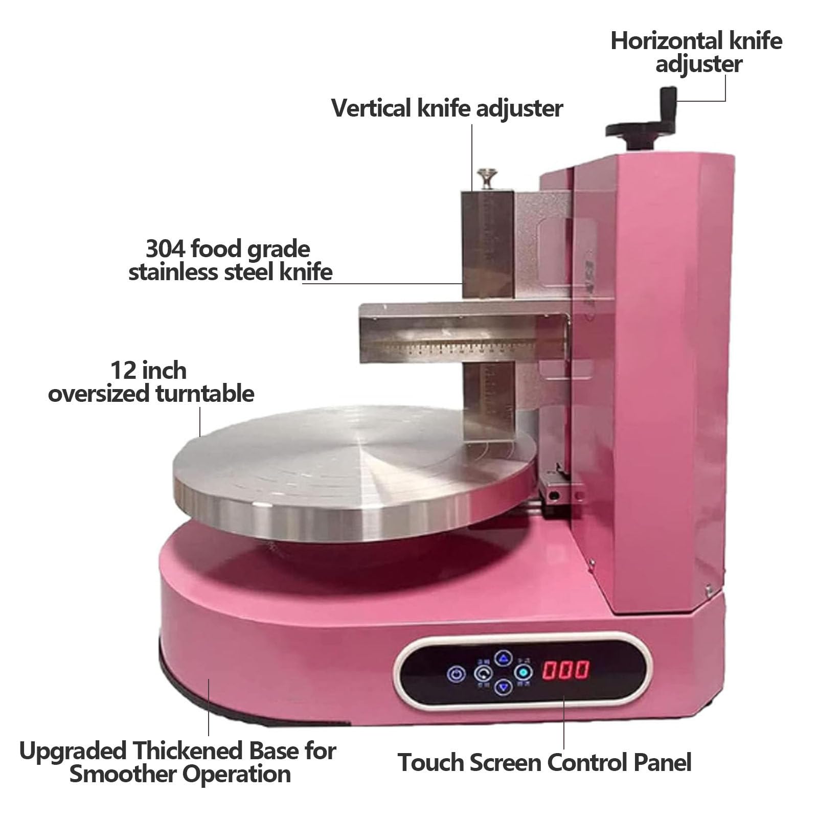Máquina automática de glaseado de pasteles para tartas de cumpleaños, esparcidor de decoración de crema y herramienta de alisado para tiendas de pasteles y uso doméstico