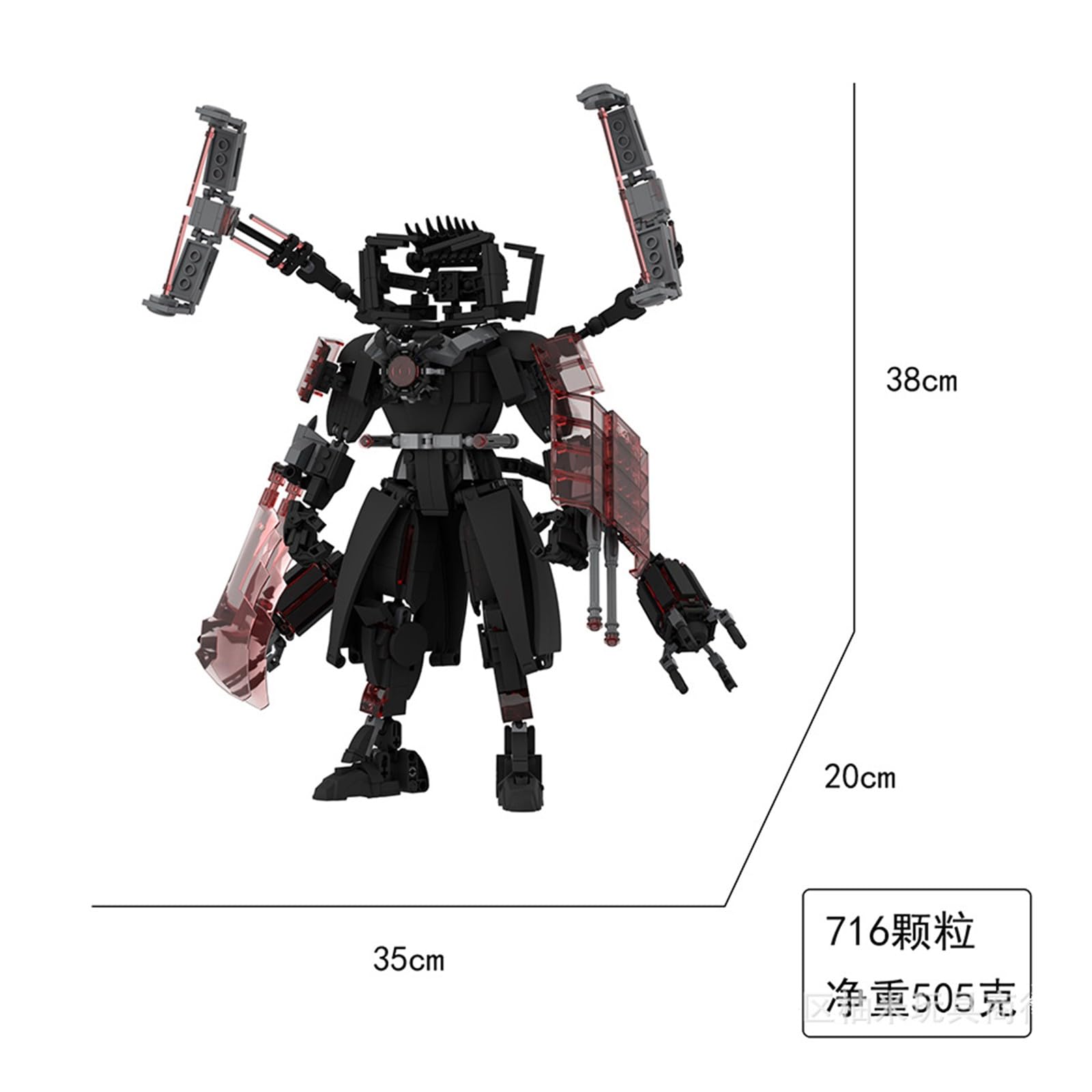 Set De Figuras De Construcción Titan Upgraded - Titan TV Man, Speakman, Cameraman, Clockman, Drillman, Juguete De Set De Figuras De Construcción Titan Upgraded - Titan TV Man, Speakman, Cameraman, Clockman, Drillman, Juguete De