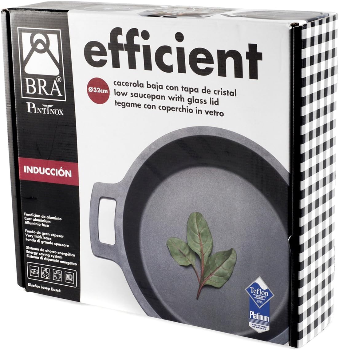 Faitout Ambition 3,8 L (24 Cm) En Fonte D'aluminium Avec Revêtement Teflon Platinum Plus - Compatible Induction, Four Jusqu'à 240°C