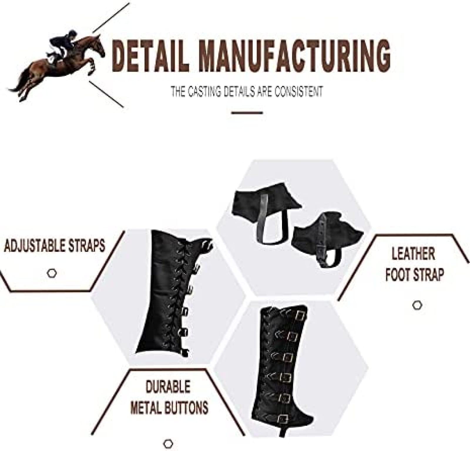 Ghette da caccia regolabili in pelle vintage serpente impermeabile stivali da neve gotici steampunk uomo donna | escursionismo alpinismo escursionismo cosplay