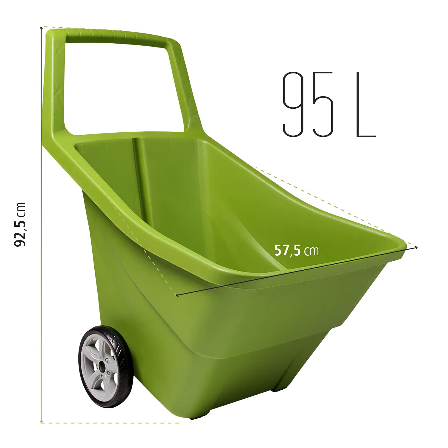 Prosperplast Gartenwagen "Load & Go" 95 L in olivgrün 79,9 x 59,3 x 72,4 cm