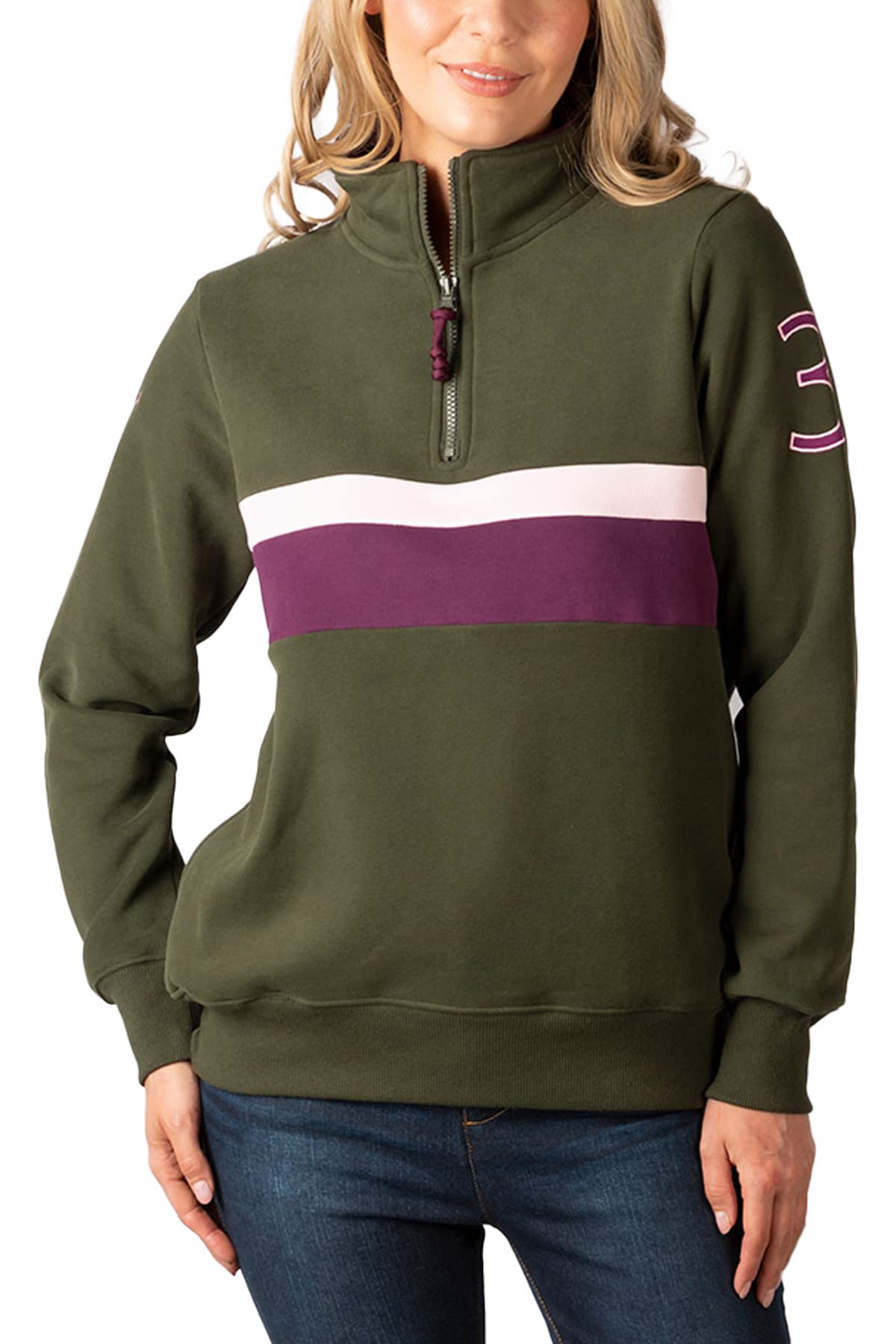 Rydale Ladies Overhead Sweatshirt - Cotton-Blend Quarter Zip Sweatshirt