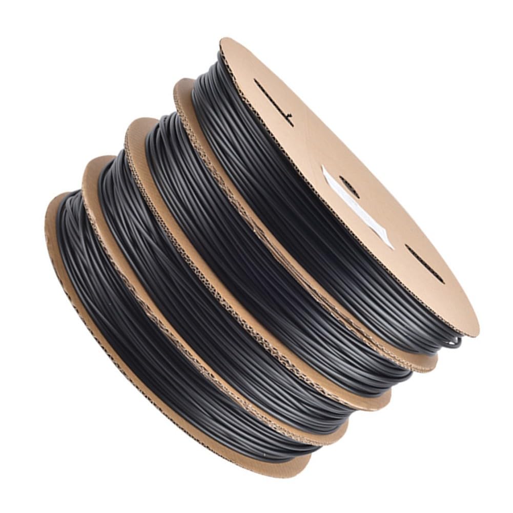 Rotolo di tubo termorestringente 2:1, 200 m, nero, guaina di protezione per cavi e giunti di saldatura, isolamento elettrico da 1,5 a 4 mm
