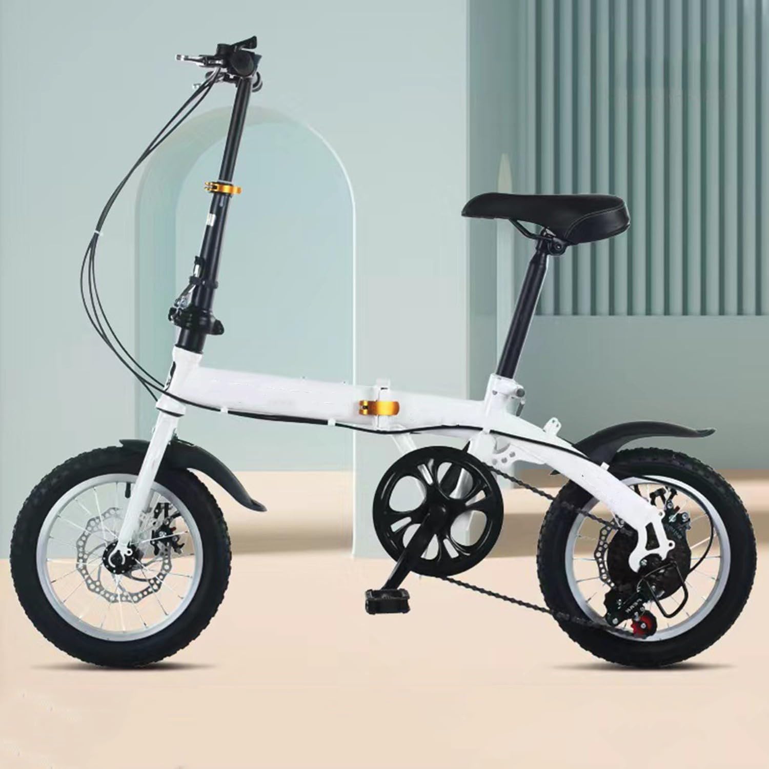 Bicicleta Plegable para Adultos, De Velocidad Variable, Ligera Y Portátil, para Estudiantes Y Personas Que Viajan Diariamente Al Trabajo, De 12, 14 Y 16 Pulgadas