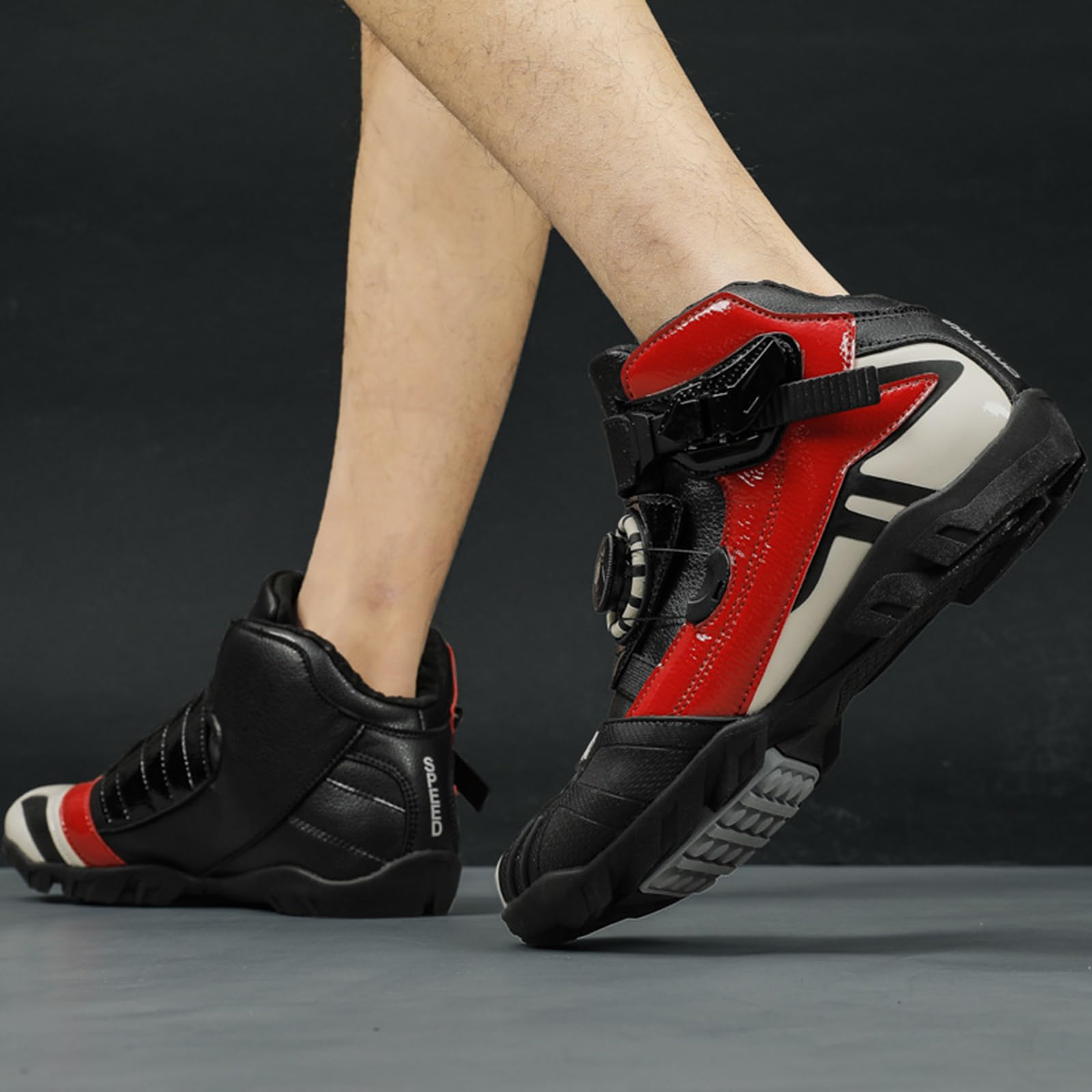 Stivali da Moto,Stivali Moto Uomo Touring,Scarpe Moto Uomo Estive,Idrorepellente,Dventilato,Si Adatta Bene alla Maggior Parte dei Pantaloni da Moto E alla Giacca