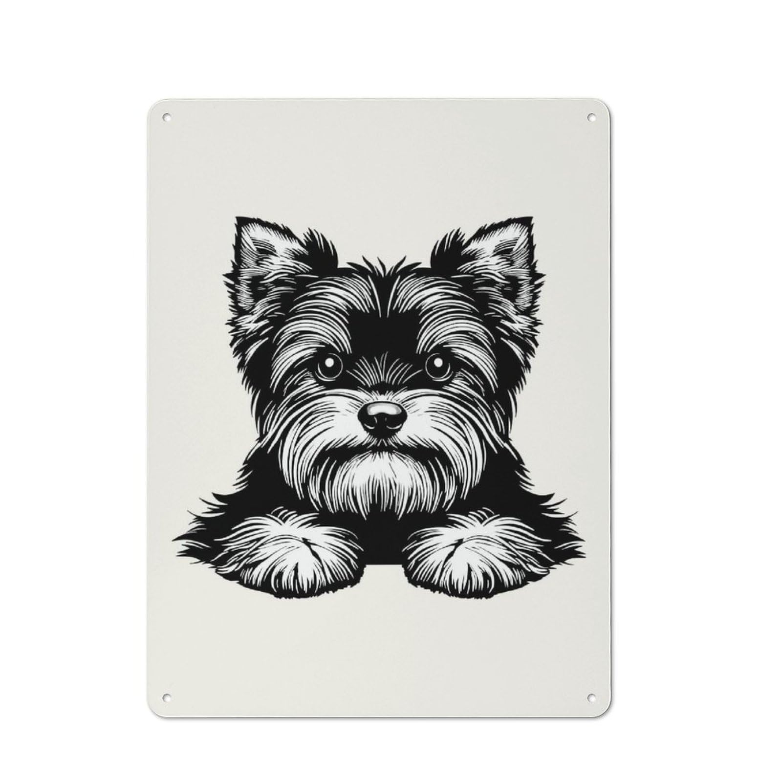 Junmoney Style-15 Yorkshire Terrier(3) Retro Metal Wall Decor 40X30cm, Vintage Tin Sign For Coffee Bar, Kitchen, Bistro Or Tea Corner