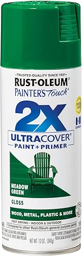 Rust-Oleum - Painter's Touch 2X Ultra Cover - 334039 - Pintura en aerosol, 12 onzas, color verde campo brillante