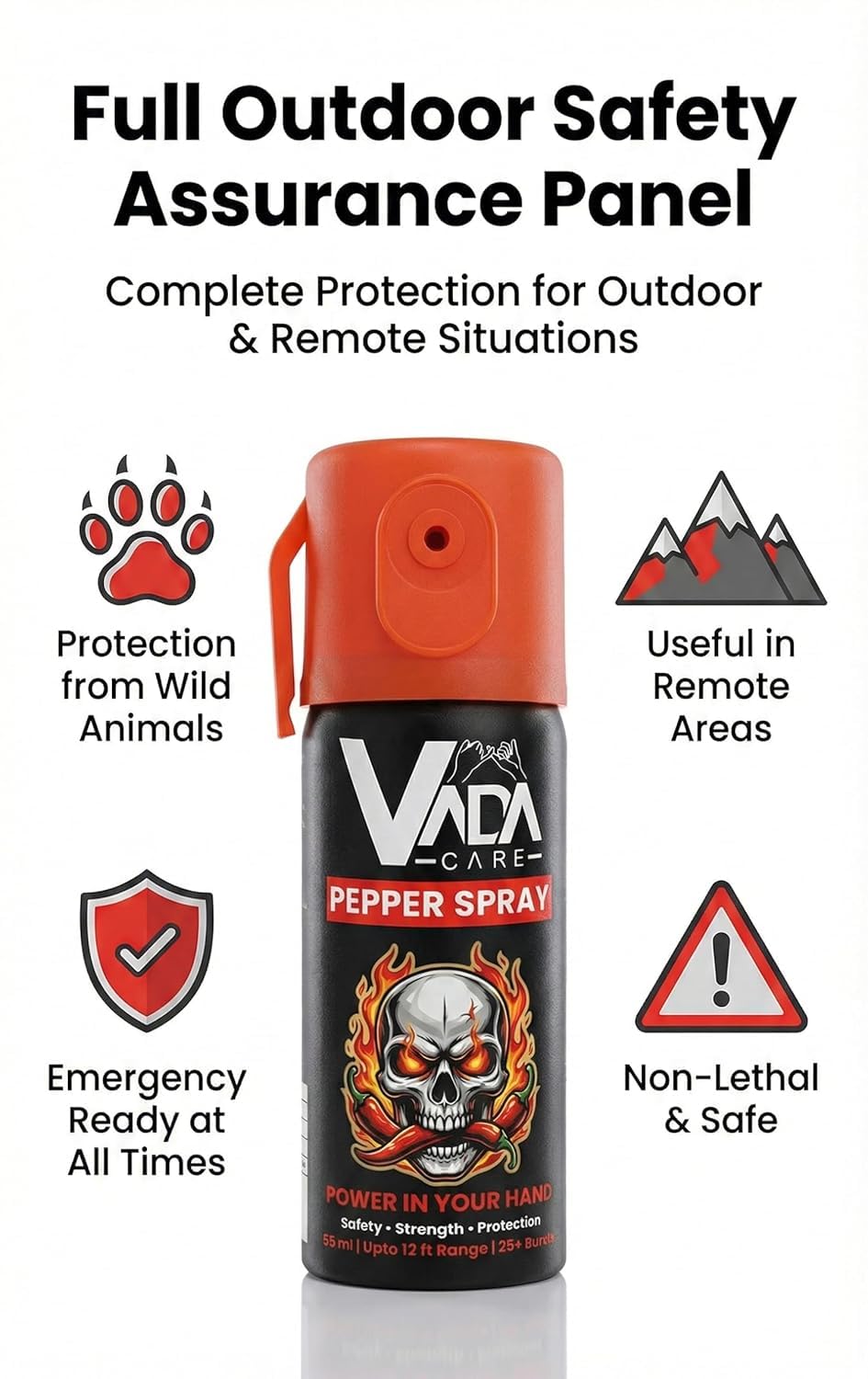 Personal Defense Equipment Pepper Spray (55ml) 3