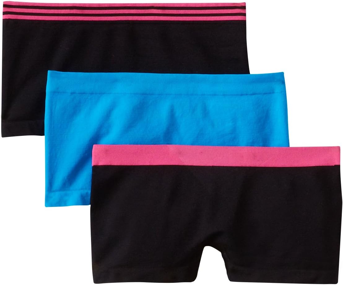 Spunderwear Big Girls' 3 Pack Boyshort Love