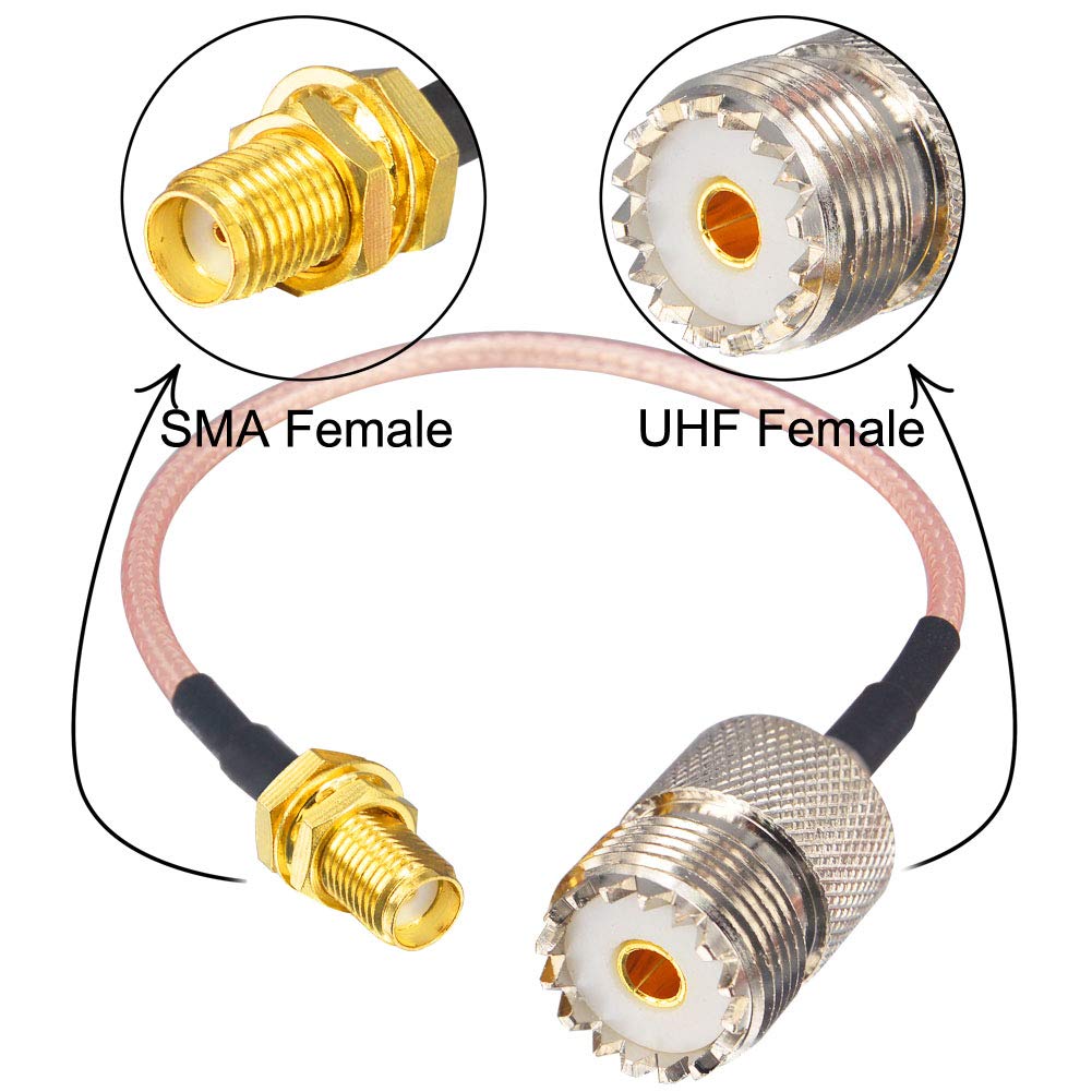 Cable Coaxial SMA A UHF RG316 SMA Hembra A SO239 PL259 Cable Coaxial RF Hembra 6 Pulgadas (15 Cm) Cable En Piral De Radio CB 2 Unids/lote - AliExprs