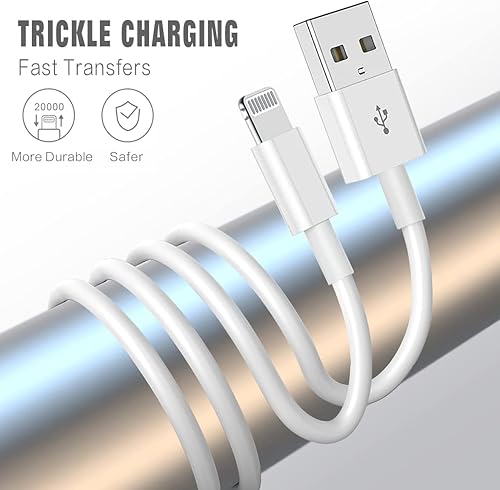 Miniatura 3 de Cargador de iPhone, paquete de 5 (336610 pies) certificado Apple MFi cables de carga Apple Cable Lightning cable de carga rápida para iPhone