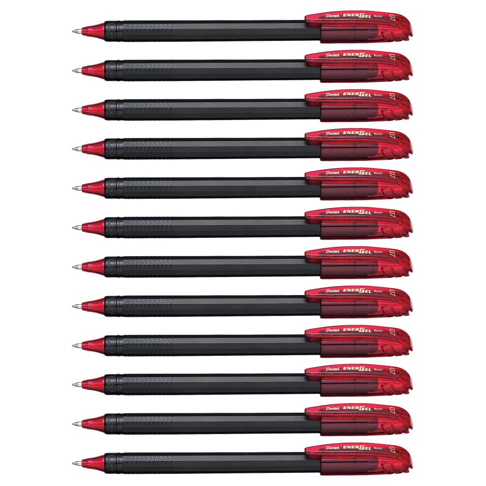 Pentel Energel Gel Pen, Red (Red), 0.7 mm
