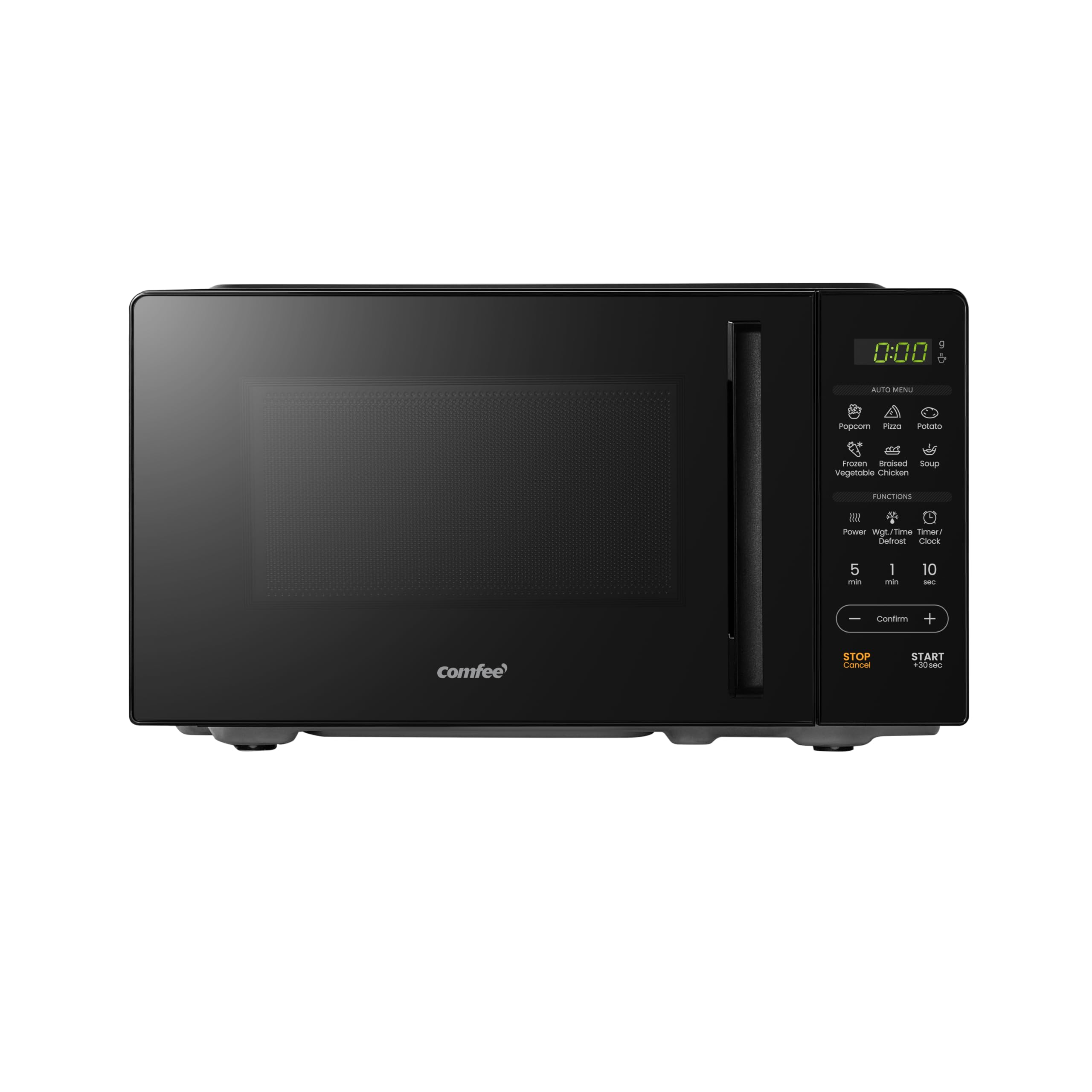 COMFEE' Forno a Microonde Digitale,20 litri,700W, 11 Livelli di Potenza, 6 Menu Automatici, Scongelamento Rapido,Funzione di Memorizzazione, Blocco Bambini, Piccolo per Cucine, Nero-CMO-EM20L2NFPE(BK)