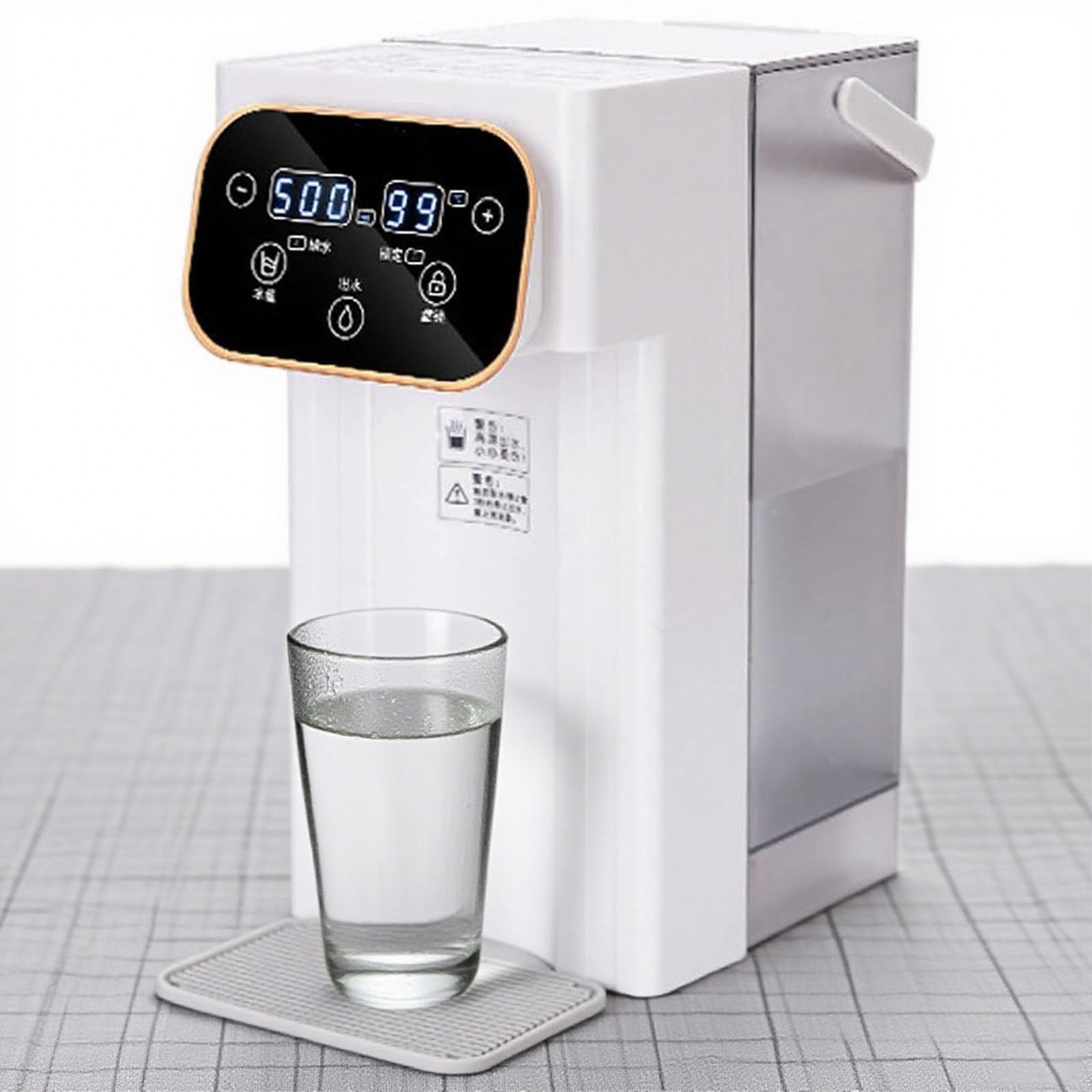 Erogatore di Acqua Calda da Banco - 12 Impostazioni di Temperatura (25°C-99°C) + 8 Opzioni di Volume (150 ml-500 ml), per Casa, Ufficio, Piccolo Erogatore d'Acqua Domestico da Tavolo