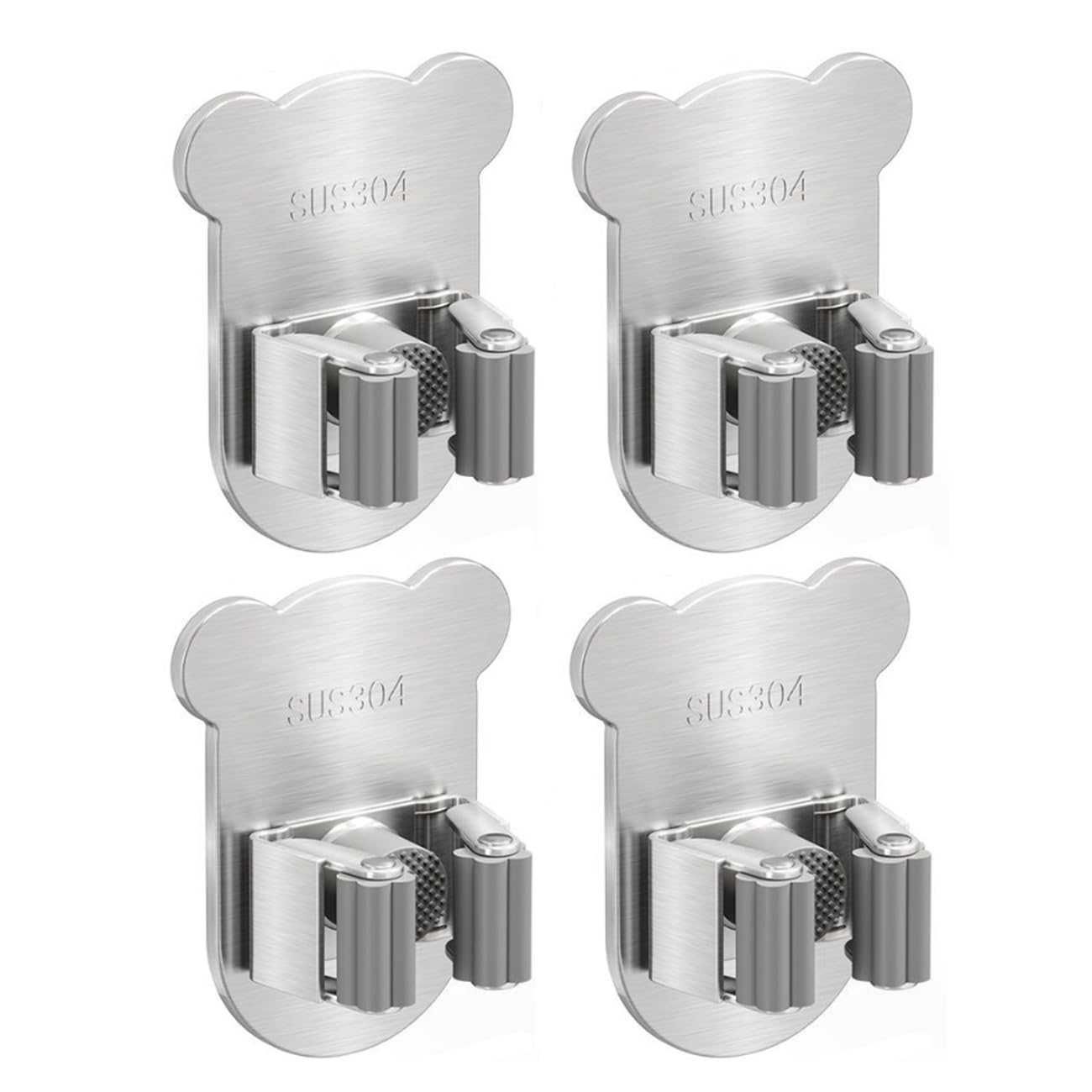 Dimore Broom Mop Holder Modern Wall Mounted Heavy Tools for Kitchen Garden Garage Or Bathroom Organization. (FOUR PIECES, SILVER) (B0CRZCQ492) Amazon Price History, Amazon Price Tracker