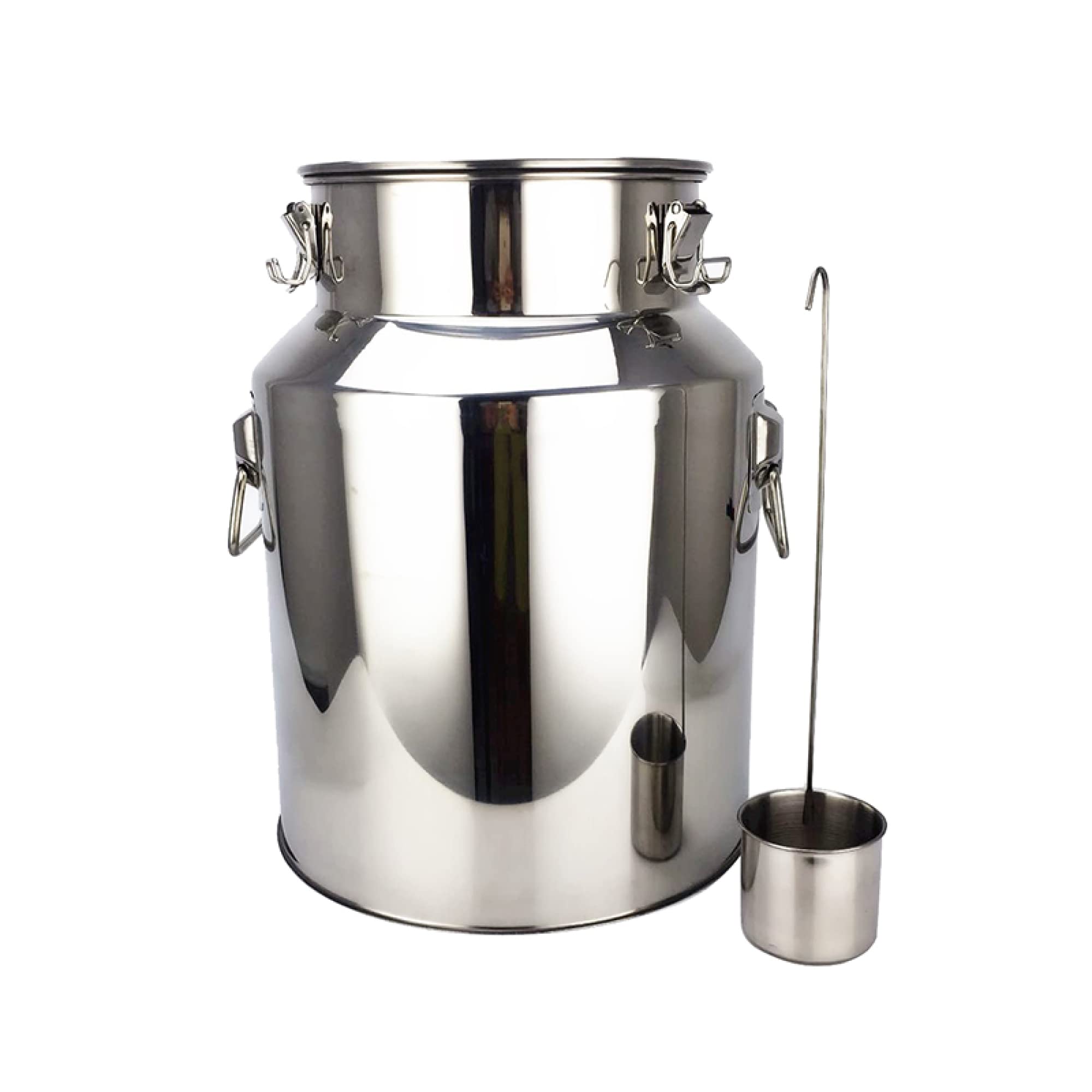Fermenter,Stainless Steel Milk Transport Cans 14L-88L Commercial Fermentation Barrel Water Pail Bucket Tote Jug Oil Liquid Storage Canister (A 18L)