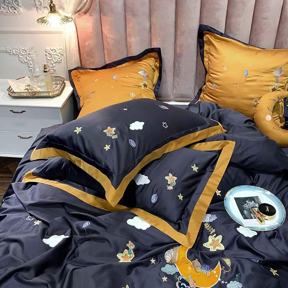 Amazon｜コットンダブル羽毛布団カバーセット寝具セット コットン100