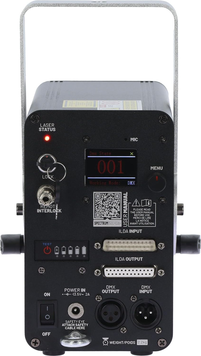 Algam Lighting SPECTRUM1500RGB+ 1500 mW Laser d'animation avec batterie et contrôle par application