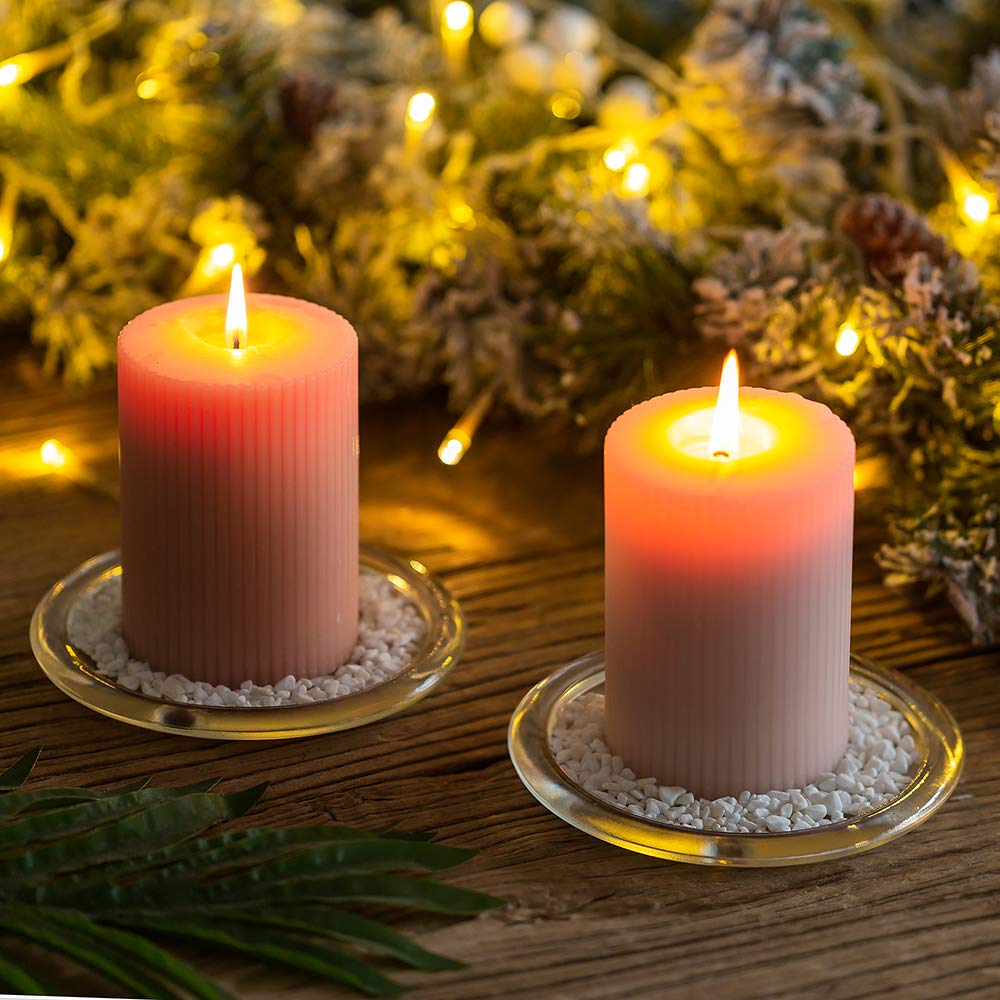 Set Di 12 Portacandele In Vetro Trasparente - Piatti Per Tealight Decorativi Per Matrimoni, Feste E Casa - Foto 4