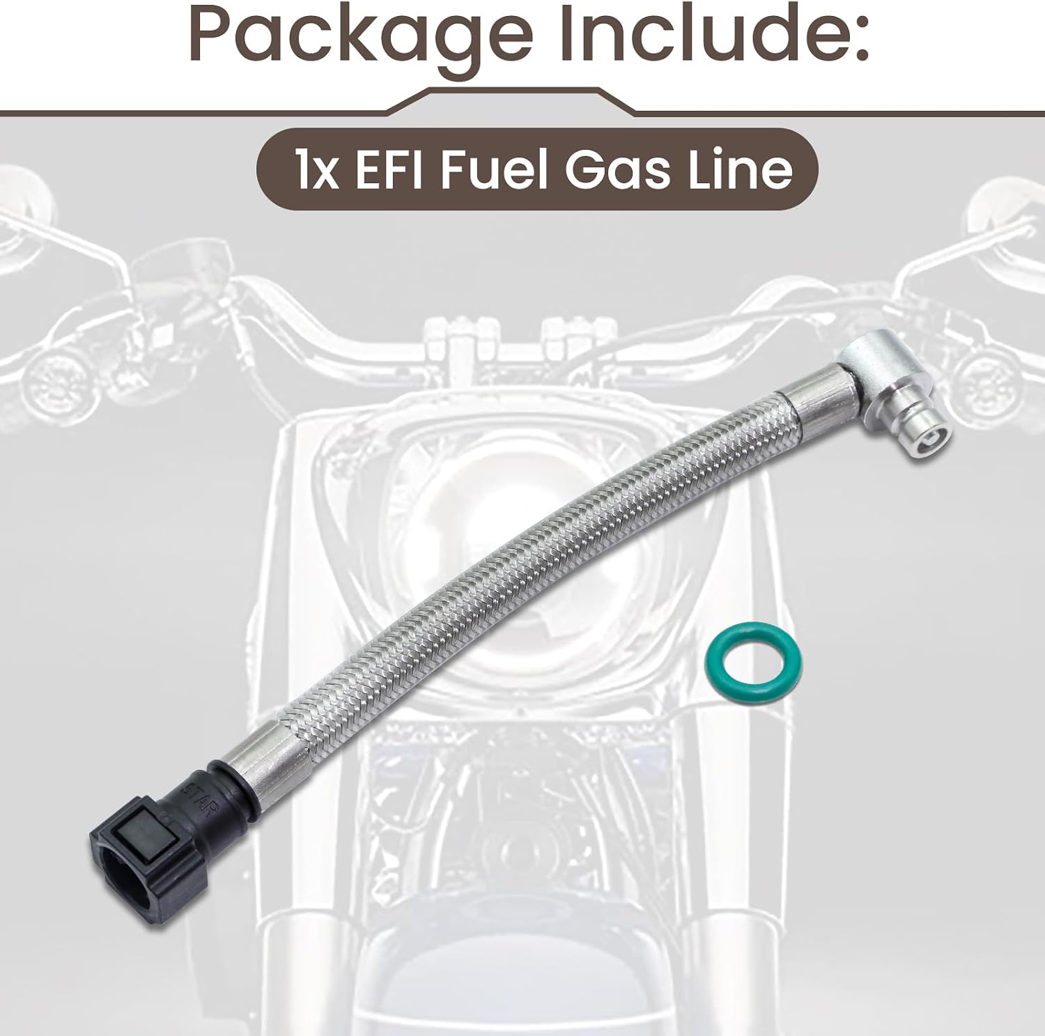 ALEXAPRO 62900-01D EFI Fuel Gas Line Fit for 2001-2017 Harley Softail Fat Boy Lo Touring Heritage Springer Replacement for 2007 Electra Glide Road King Not Fit Duece Models