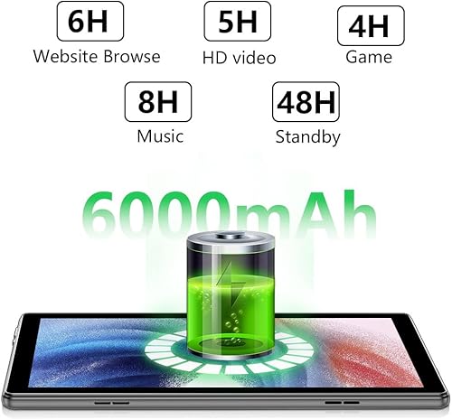 Miniatura 5 de Tableta de tabletas Android de 10 pulgadas, tableta Android 13, (2+4) 6 GB RAM procesador Quad Core 64 GB de almacenamiento Tablet PC, GPS, FM,