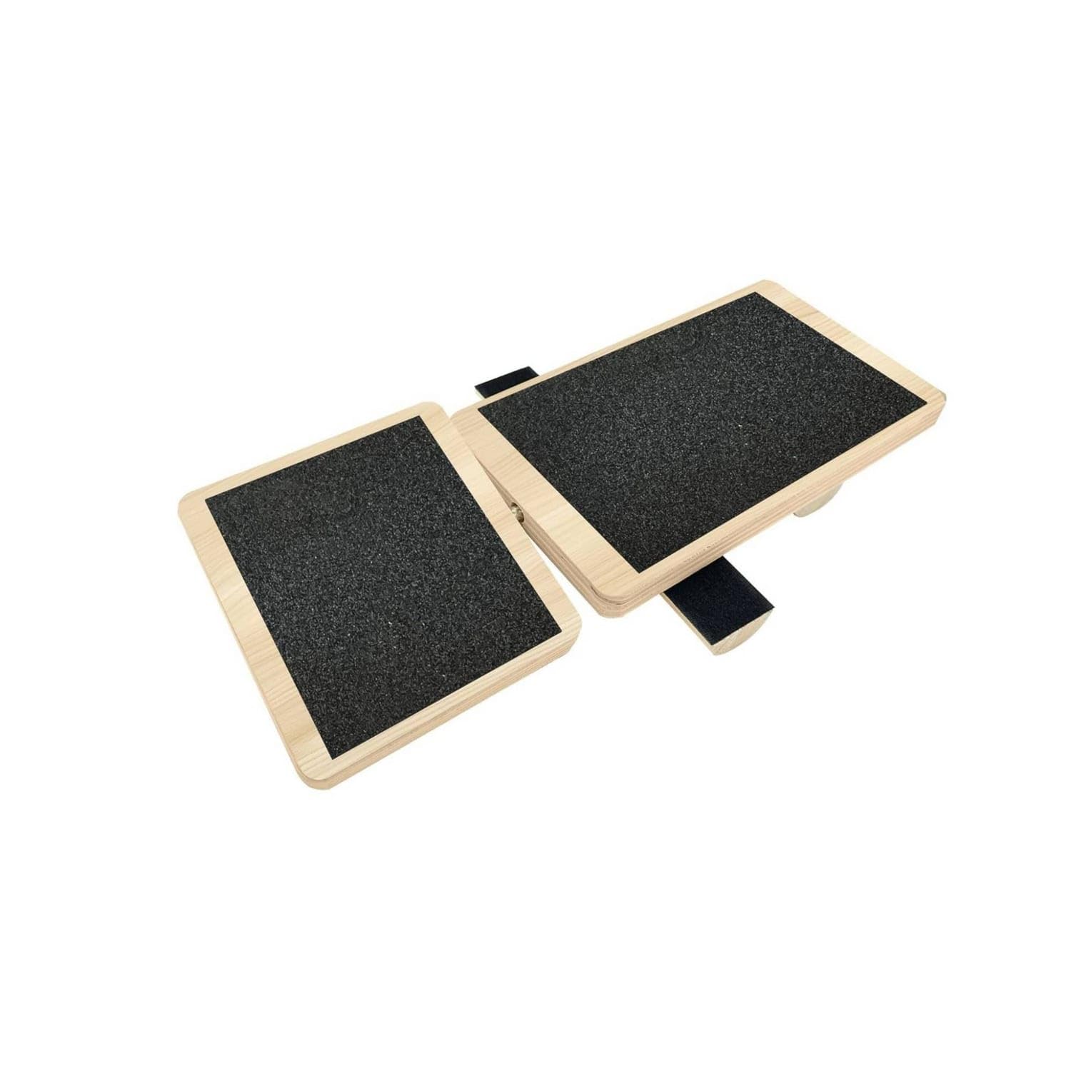Dual Platform Wooden Balance Board Jointed Foot Stretch Board Anti-Slip Calf Stretcher Textured, Flat Head-image-45