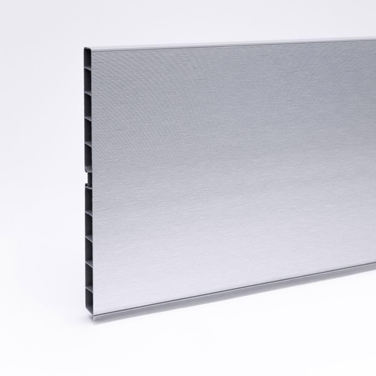 Zoccolo per Cucina in PVC Rivestito in Alluminio Varie Altezze e Lunghezze (cm 12 x 290)