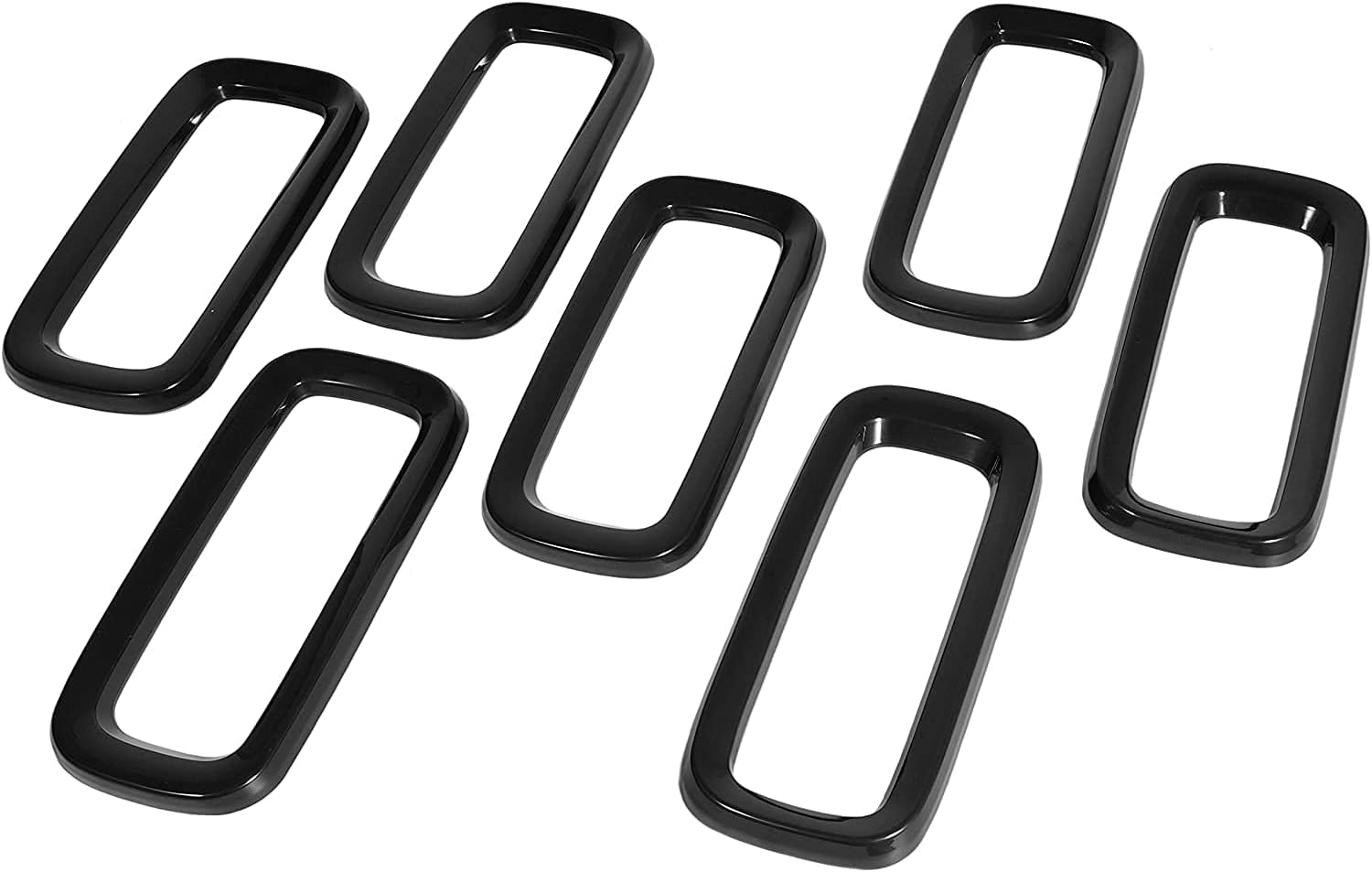 Grill Inserts, Front Grille Guard Cover Trim Fit for Jeep Renegade 2015 2016 2017 2018 (7 Pack)