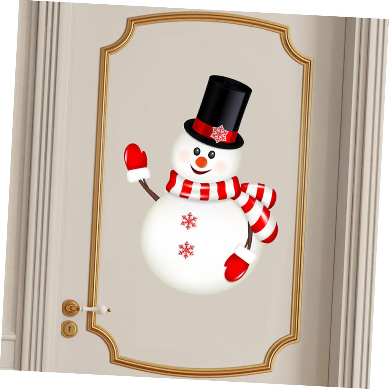 Cabilock 6Sets Aufkleber Ornamente Weihnachts Wanddekoration Zubehör Für Die Hausbar Tischsets Für Den Tisch Künstliche Schneedekorationen Fensteraufkleber Weihnachtsdeko 2blätter*6