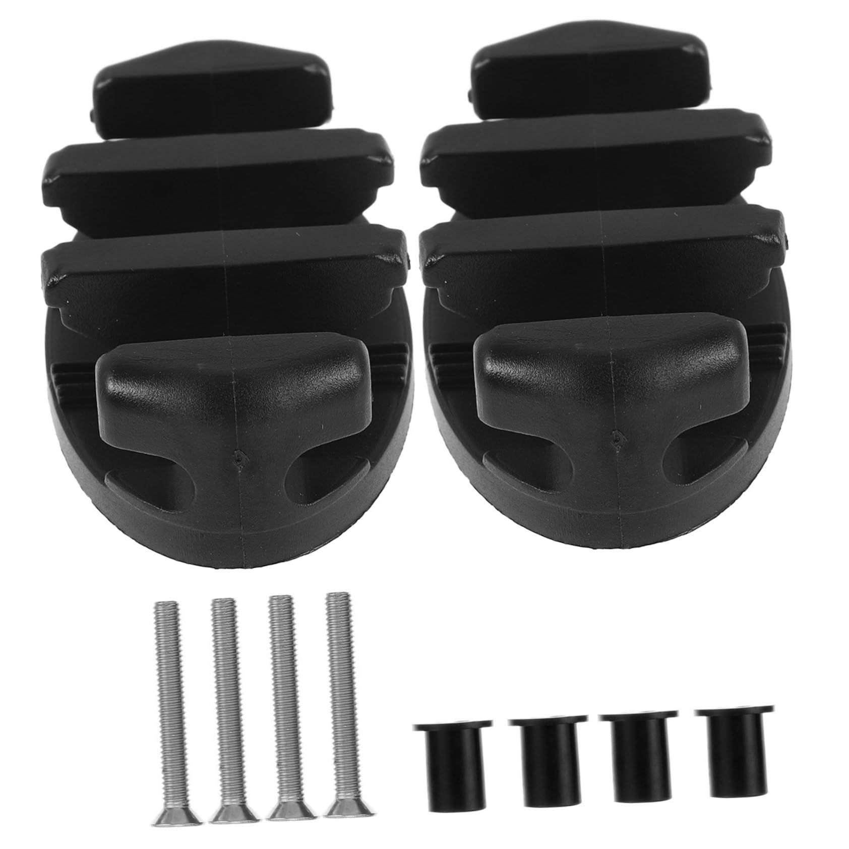 BESPORTBLE 3 Sets Stainless Steel Kayak Anchor Trolley Kit Boat Cleats Black Mooring Cleat Kayak Accessory