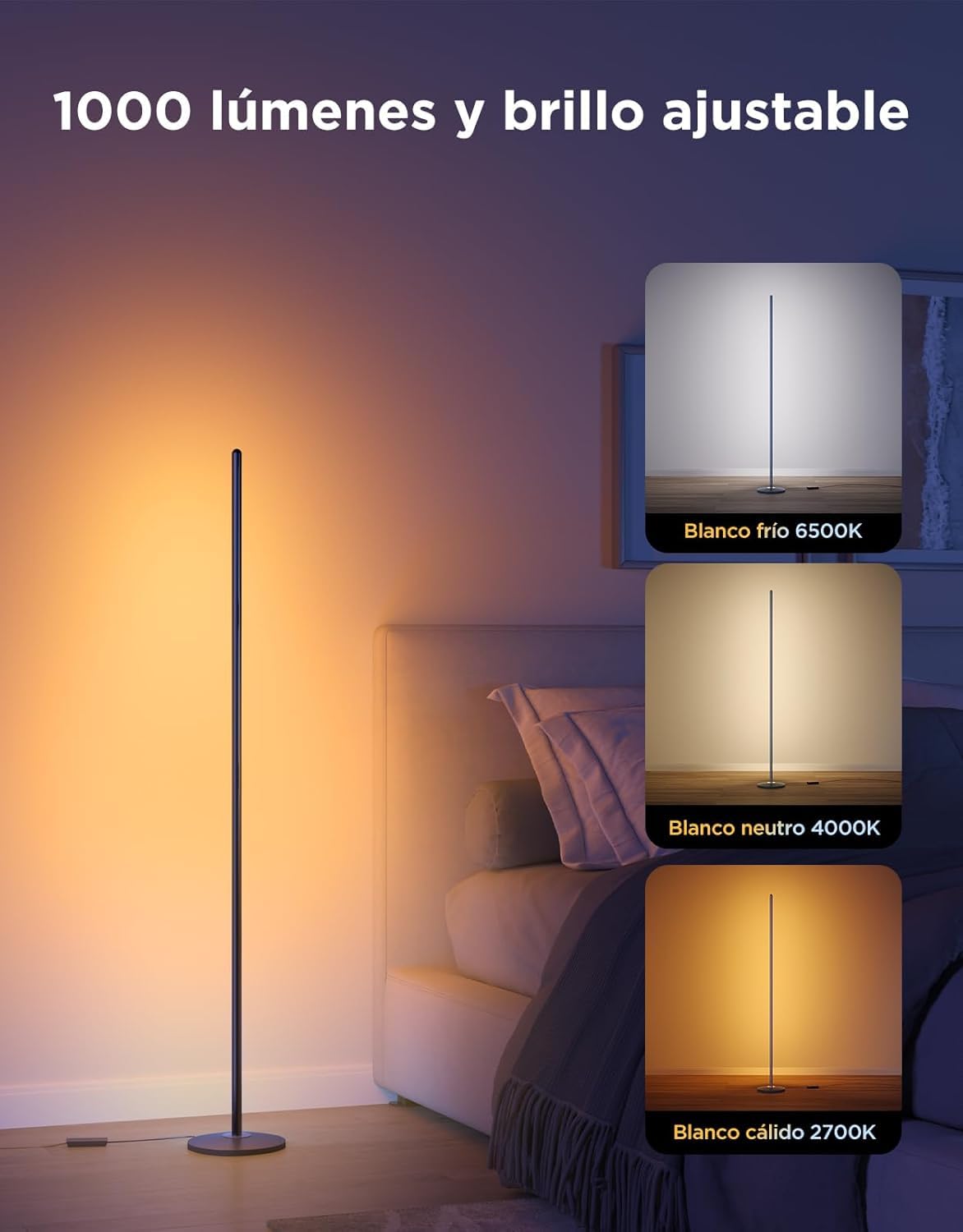 Govee TV Backlight 3 Lite Lámpara de Pie RGBIC Bundle | Compatible con Alexa y Google Assistant, Control de la Aplicación, DreamView, Para Salón y Dormitorio
