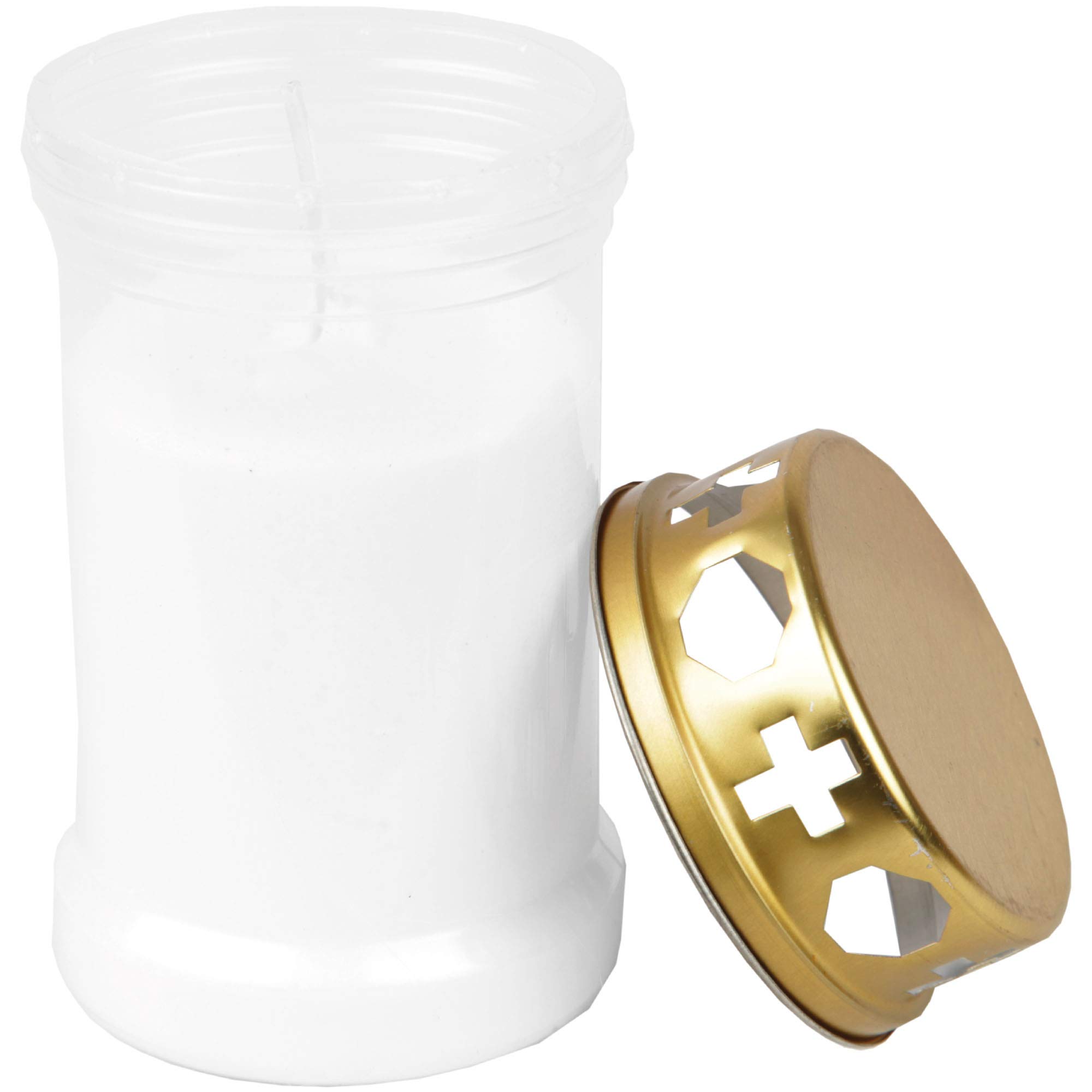 HS Candle - Lumino per tomba, con coperchio nero, durata circa 48 ore